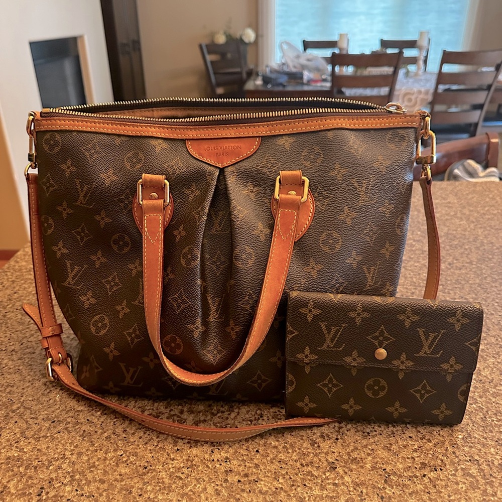 Louis Vuitton Monogram Palermo GM with matching monogram wallet